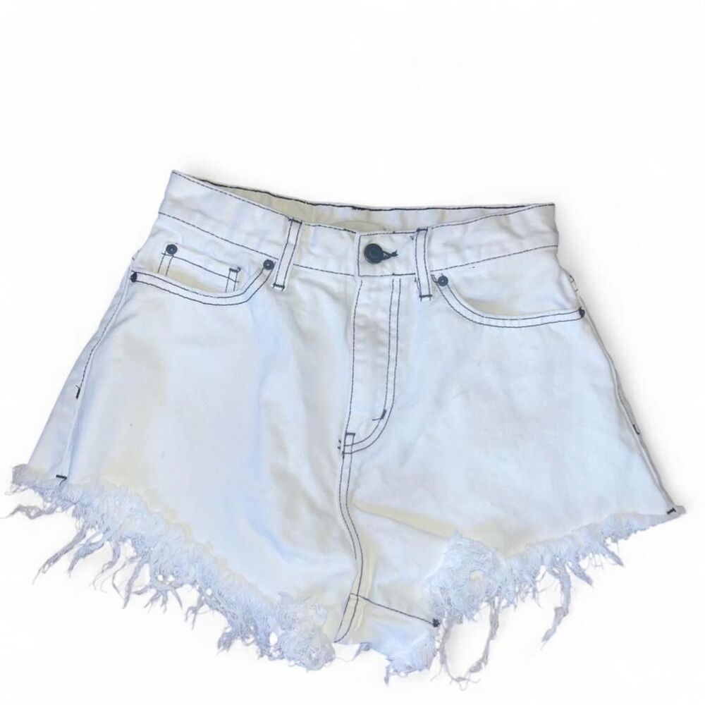 Bdg Women's White High Waist Denim Shorts